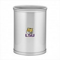 Collegiate Logo Brushed Chrome Mylar Oval Wastebasket - Louisiana